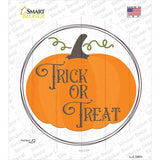 Trick Or Treat Pumpkin Novelty Circle Sticker Decal