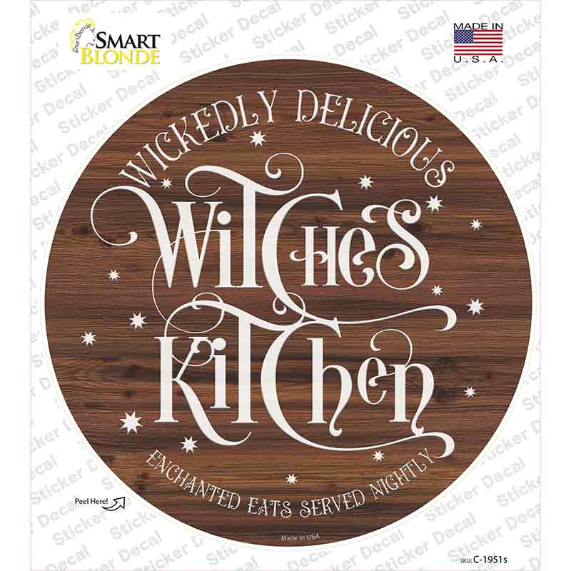 Witches Kitchen Novelty Circle Sticker Decal