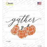 Gather Pumpkins Novelty Circle Sticker Decal