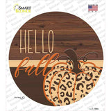 Hello Fall Pumpkin Novelty Circle Sticker Decal