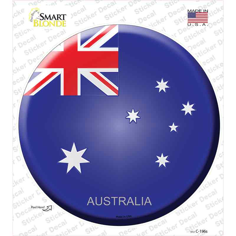 Australia Novelty Circle Sticker Decal