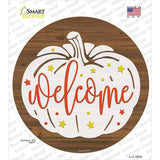 Pumpkin Welcome Novelty Circle Sticker Decal