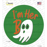 Im Her Boo Green Novelty Circle Sticker Decal