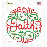 Faith Christmas Novelty Circle Sticker Decal