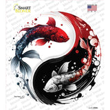 Koi Fish Yin-Yang Novelty Circle Sticker Decal C-2068s