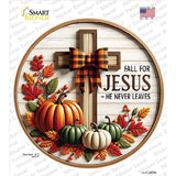 Fall For Jesus Novelty Circle Sticker Decal C-2070s
