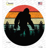 Bigfoot Silhouette Sunset Novelty Circle Sticker Decal C-2080s