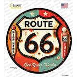 Retro Route 66 Novelty Circle Sticker Decal C-2085s