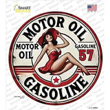 Motor Oil Gasoline Novelty Circle Sticker Decal C-2095s