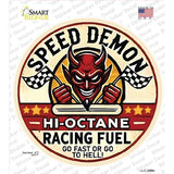 Speed Demon Novelty Circle Sticker Decal C-2096s