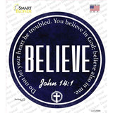 Believe Bible Verse Novelty Circle Sticker Decal C-2103s