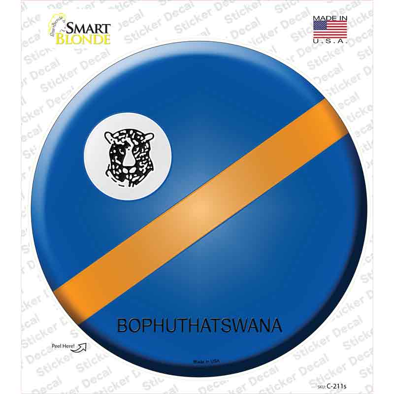 Bophuthatswana Country Novelty Circle Sticker Decal
