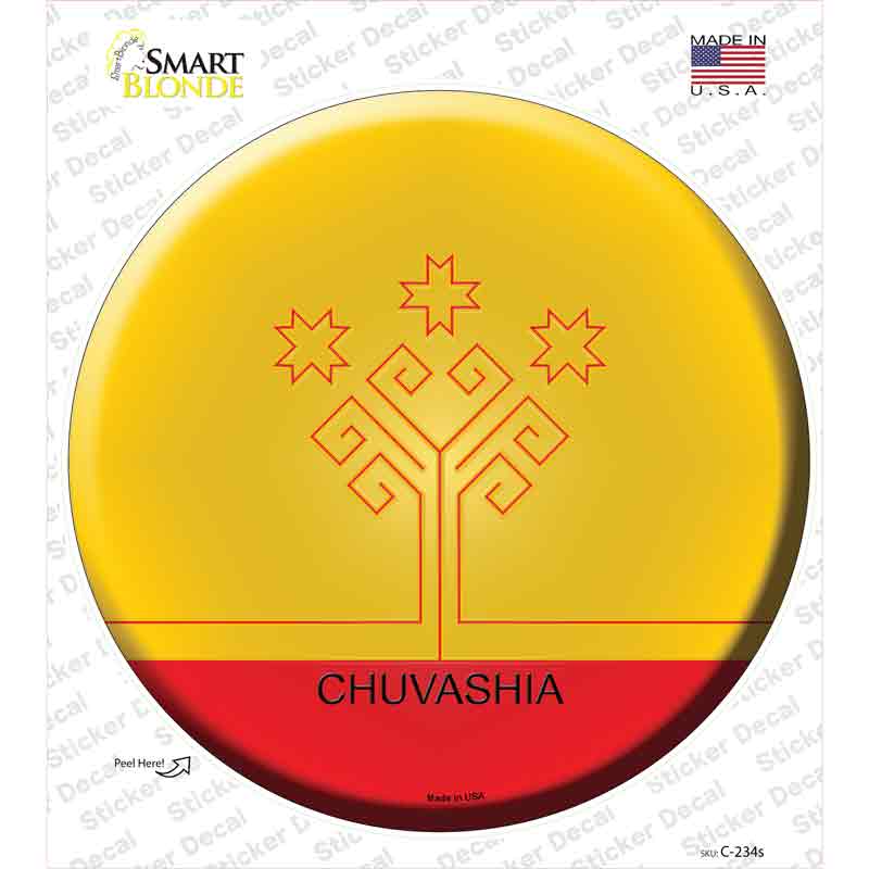 Chuvashia Country Novelty Circle Sticker Decal