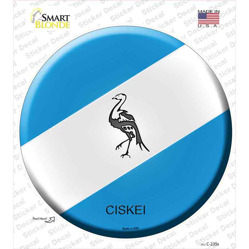 Ciskei Country Novelty Circle Sticker Decal