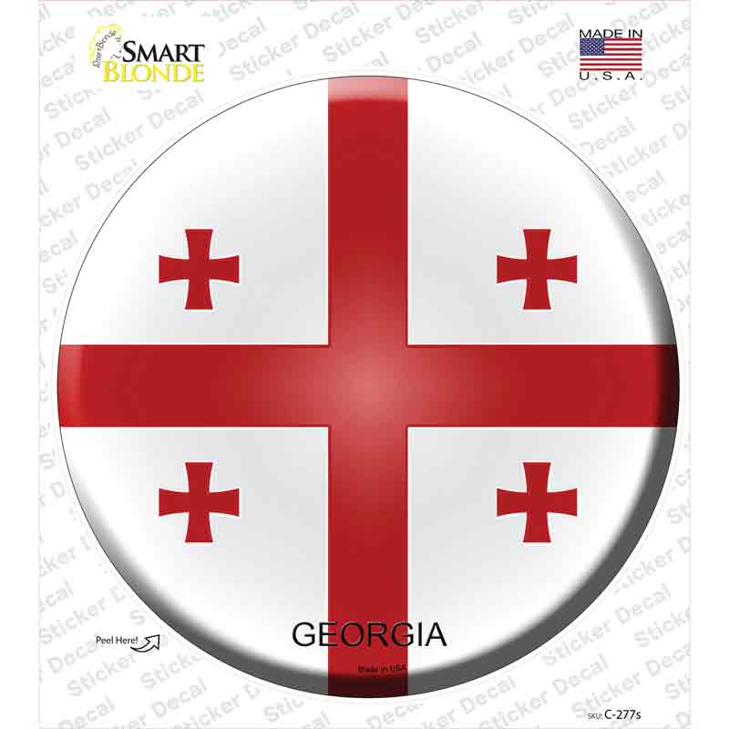 Georgia Country Novelty Circle Sticker Decal