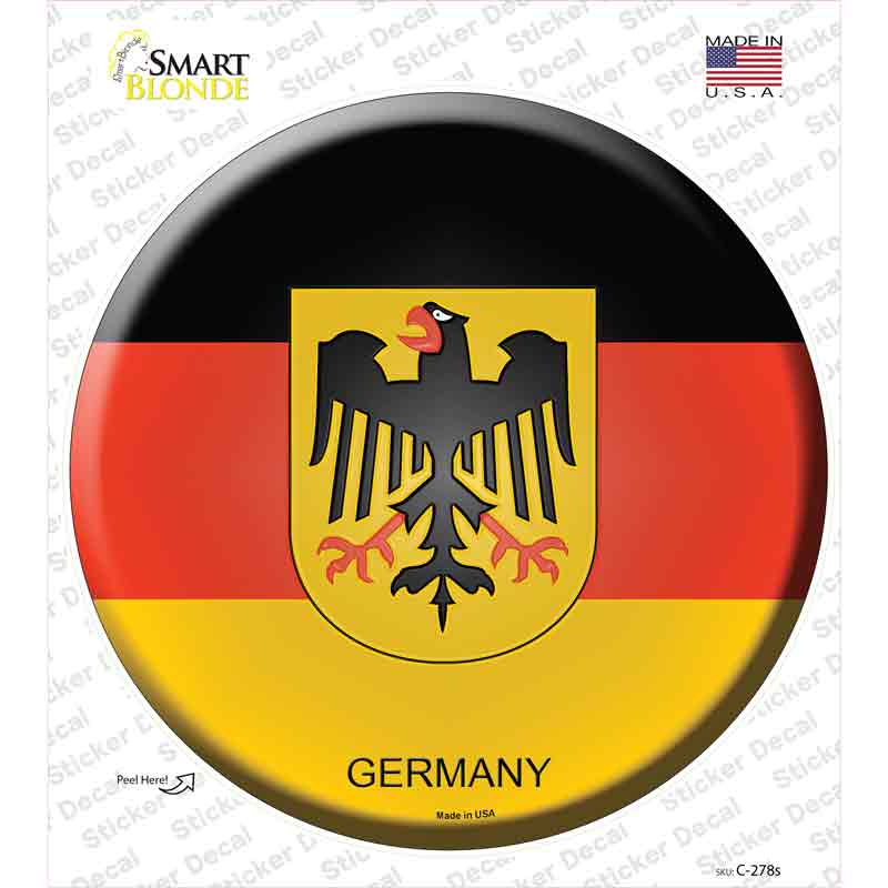 Germany Country Novelty Circle Sticker Decal