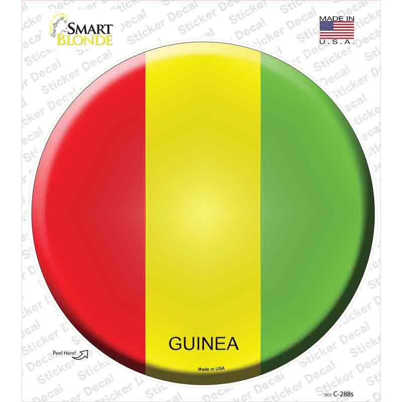 Guinea Country Novelty Circle Sticker Decal
