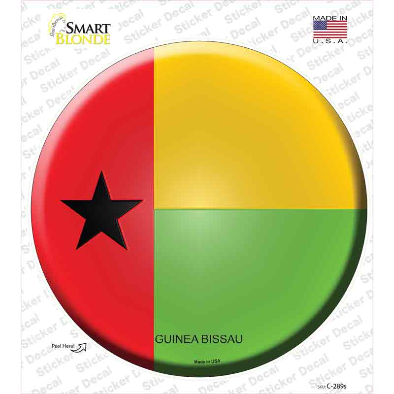 Guinea Bissau Country Novelty Circle Sticker Decal