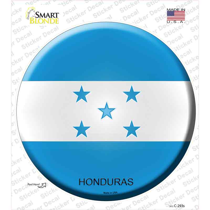 Honduras Country Novelty Circle Sticker Decal