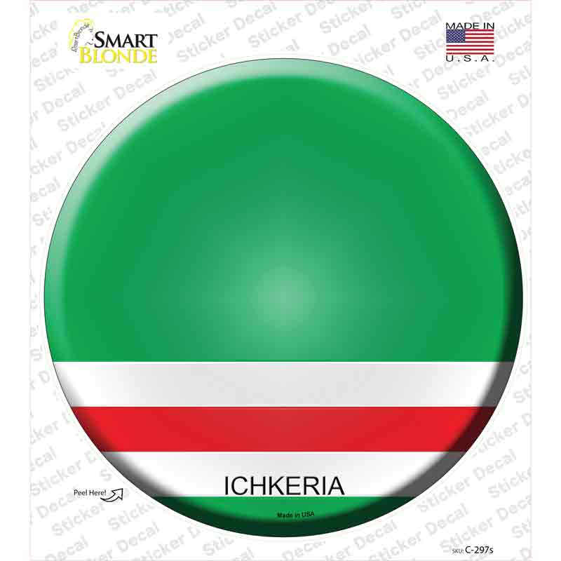 Ichkeria Country Novelty Circle Sticker Decal