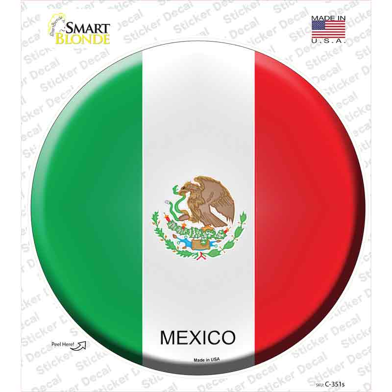 Mexico Country Novelty Circle Sticker Decal