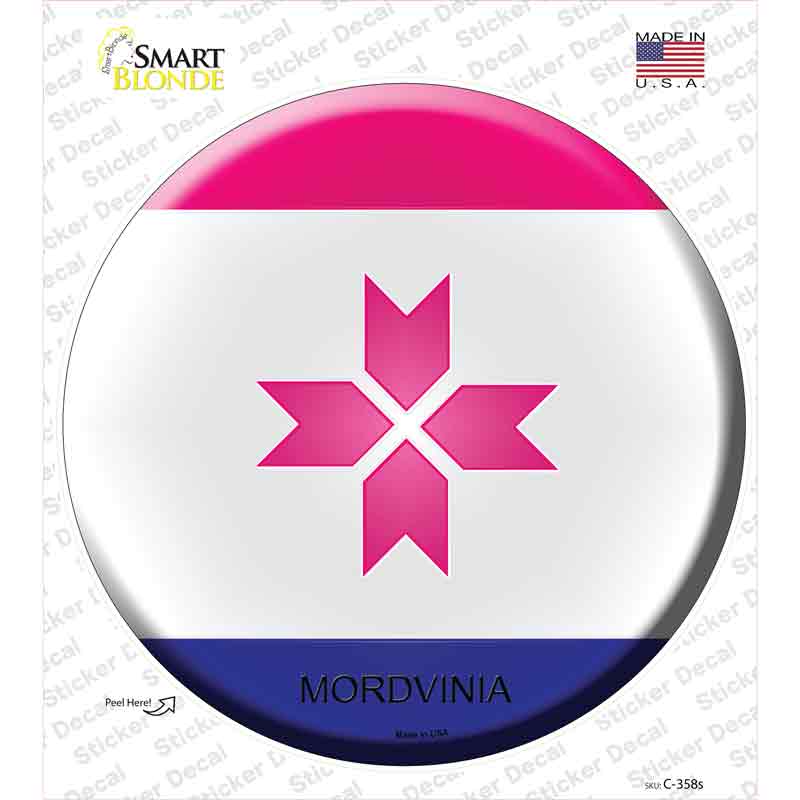 Mordvinia Country Novelty Circle Sticker Decal