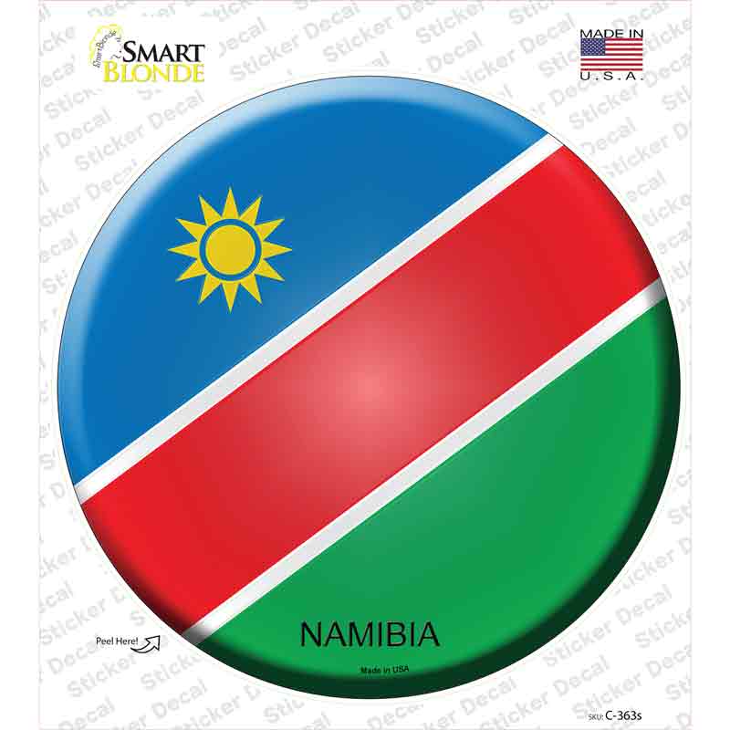 Namibia Country Novelty Circle Sticker Decal