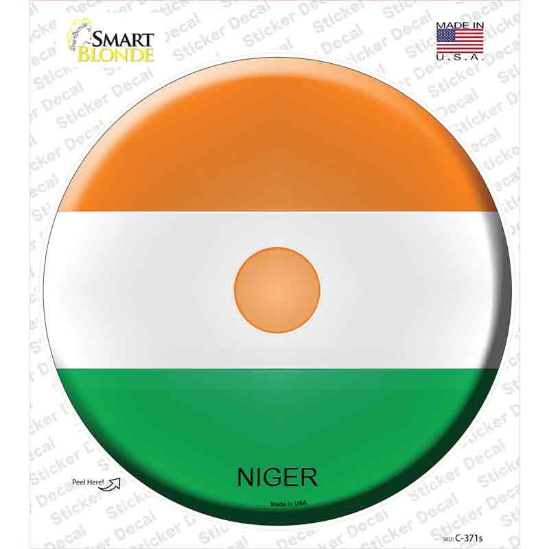 Niger Country Novelty Circle Sticker Decal