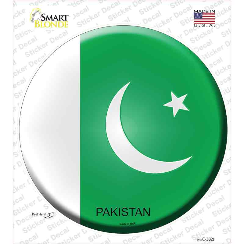 Pakistan Country Novelty Circle Sticker Decal