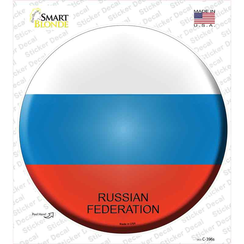 Russian Federation Country Novelty Circle Sticker Decal