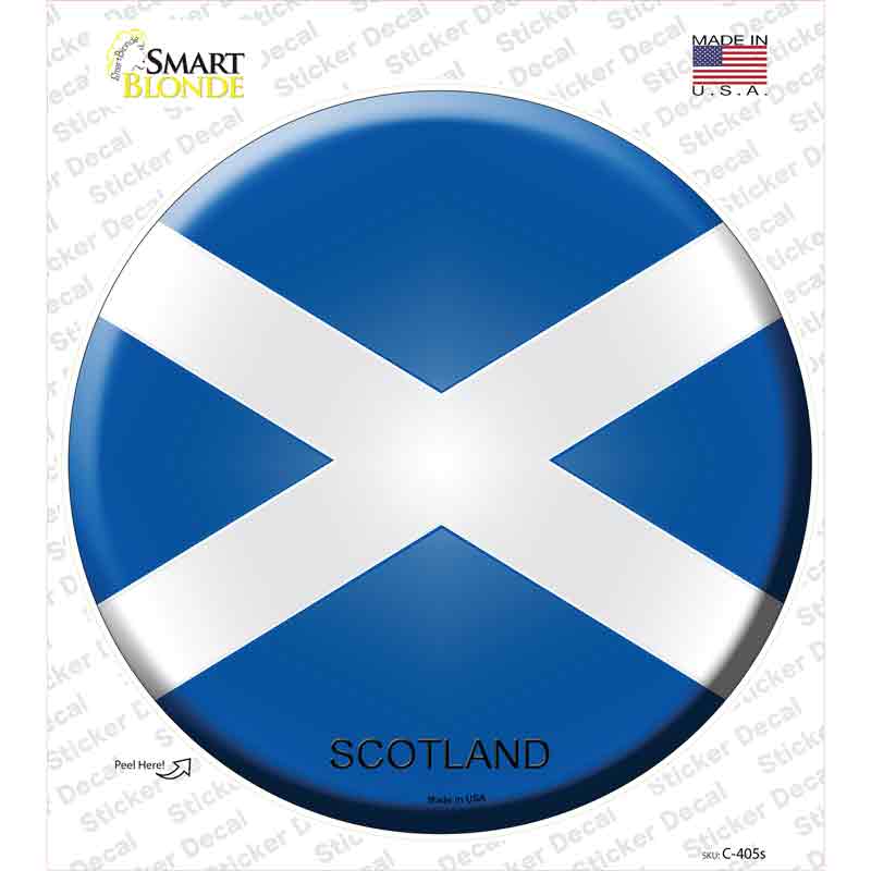Scotland Country Novelty Circle Sticker Decal