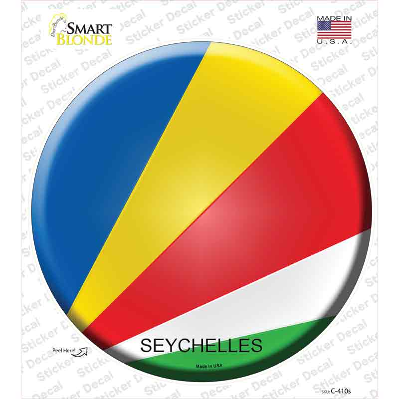 Seychelles Country Novelty Circle Sticker Decal
