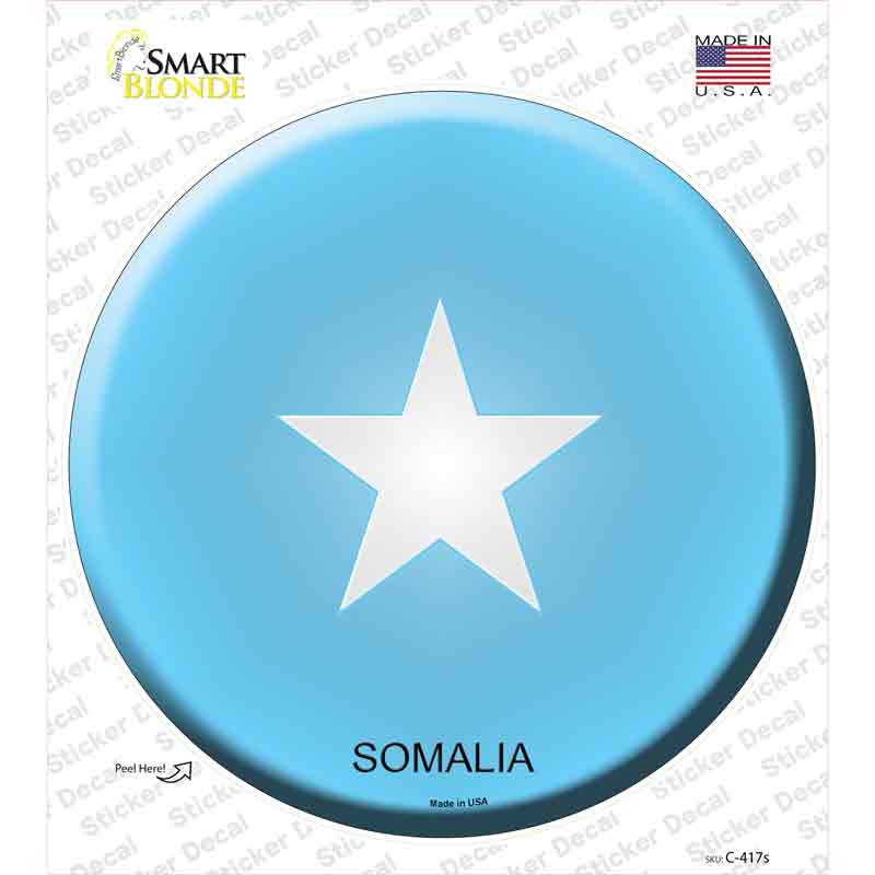 Somalia Country Novelty Circle Sticker Decal