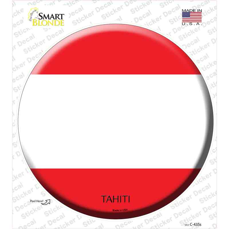 Tahiti Country Novelty Circle Sticker Decal