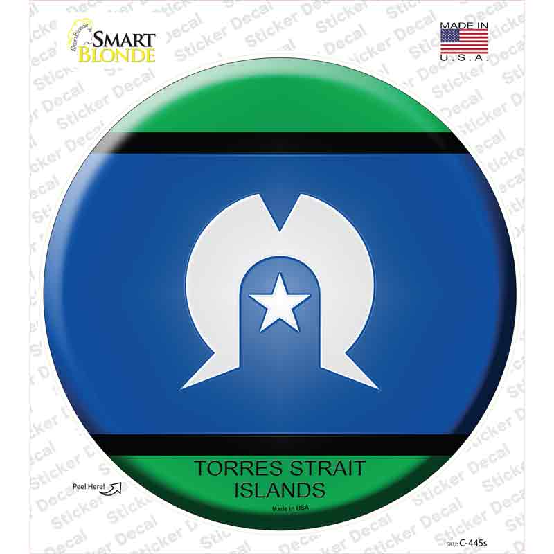 Torres Strait Islands Novelty Circle Sticker Decal