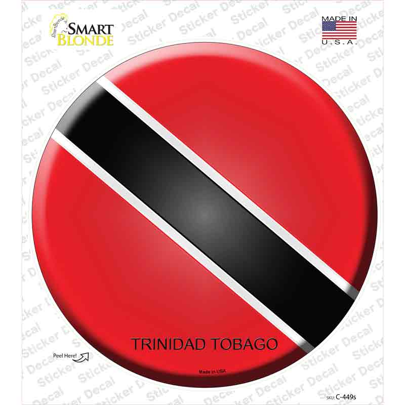 Trinidad Tobago Country Novelty Circle Sticker Decal