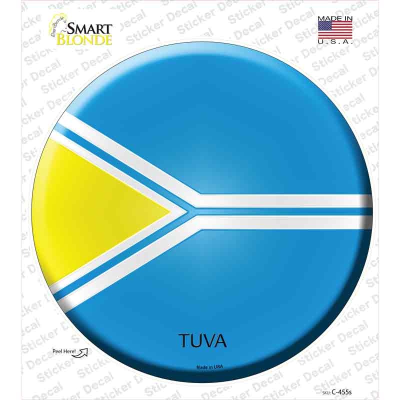 Tuva Country Novelty Circle Sticker Decal