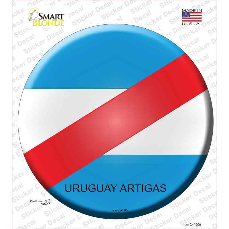 Uruguay Artigas Country Novelty Circle Sticker Decal