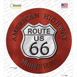 Route 66 American Highway Novelty Circle Sticker Decal