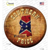 Southern Pride Mississippi Novelty Circle Sticker Decal
