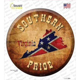 Southern Pride Virginia Novelty Circle Sticker Decal