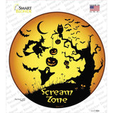 Scream Zone Novelty Circle Sticker Decal
