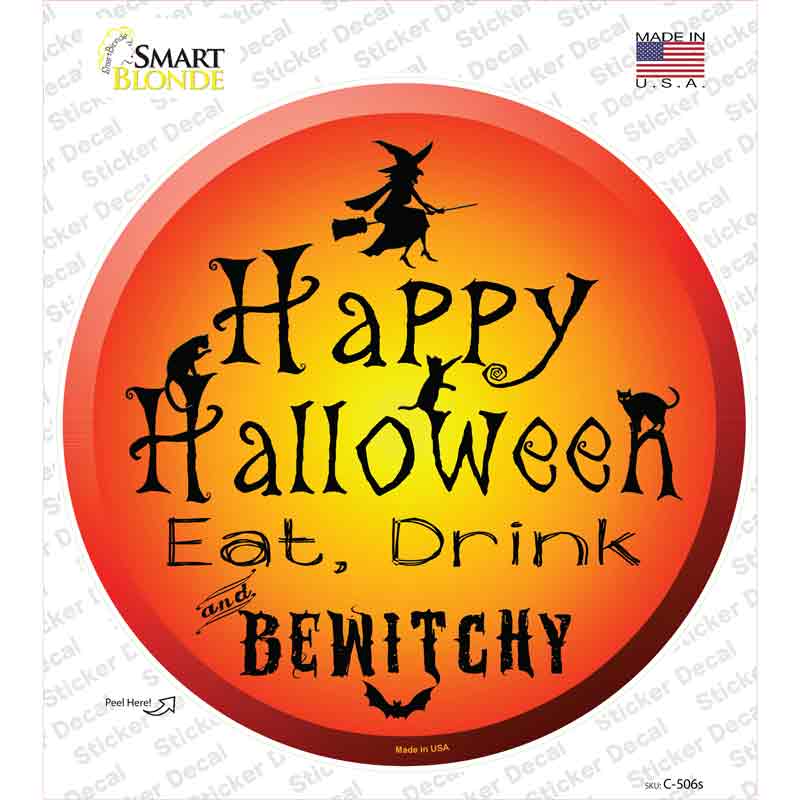 Happy Halloween Novelty Circle Sticker Decal
