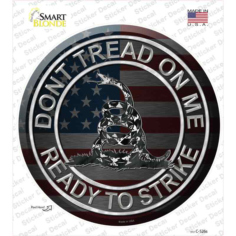 Dont Tread On Me Novelty Circle Sticker Decal