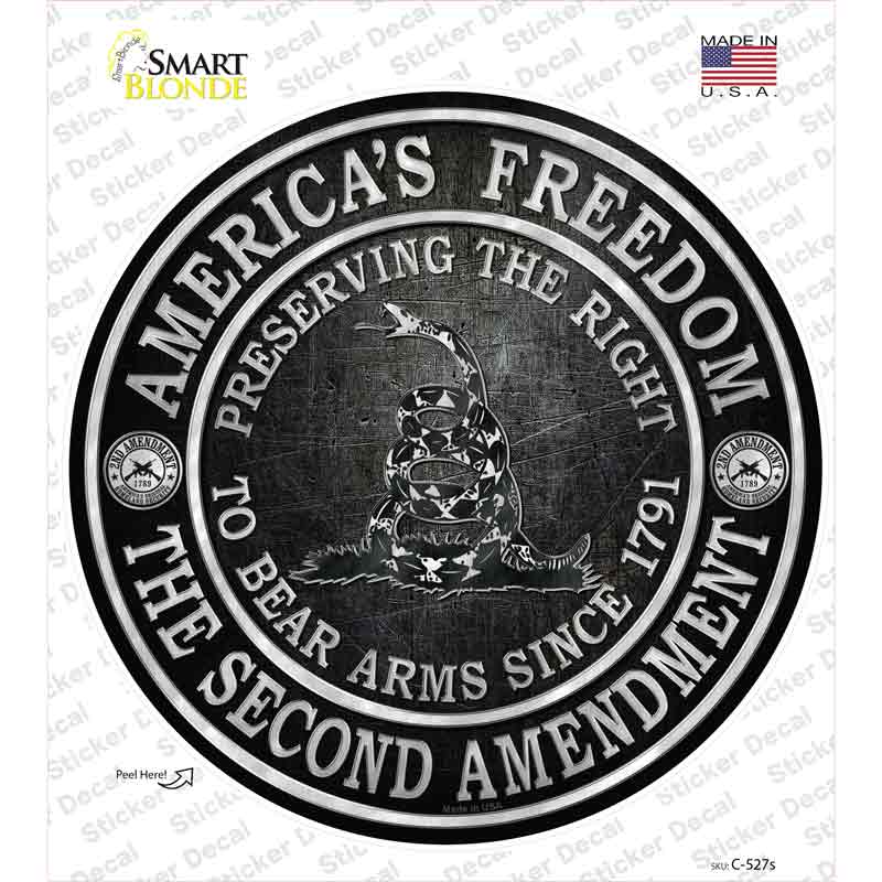 Americas Freedom Novelty Circle Sticker Decal