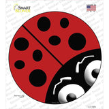 Lady Bug Novelty Circle Sticker Decal