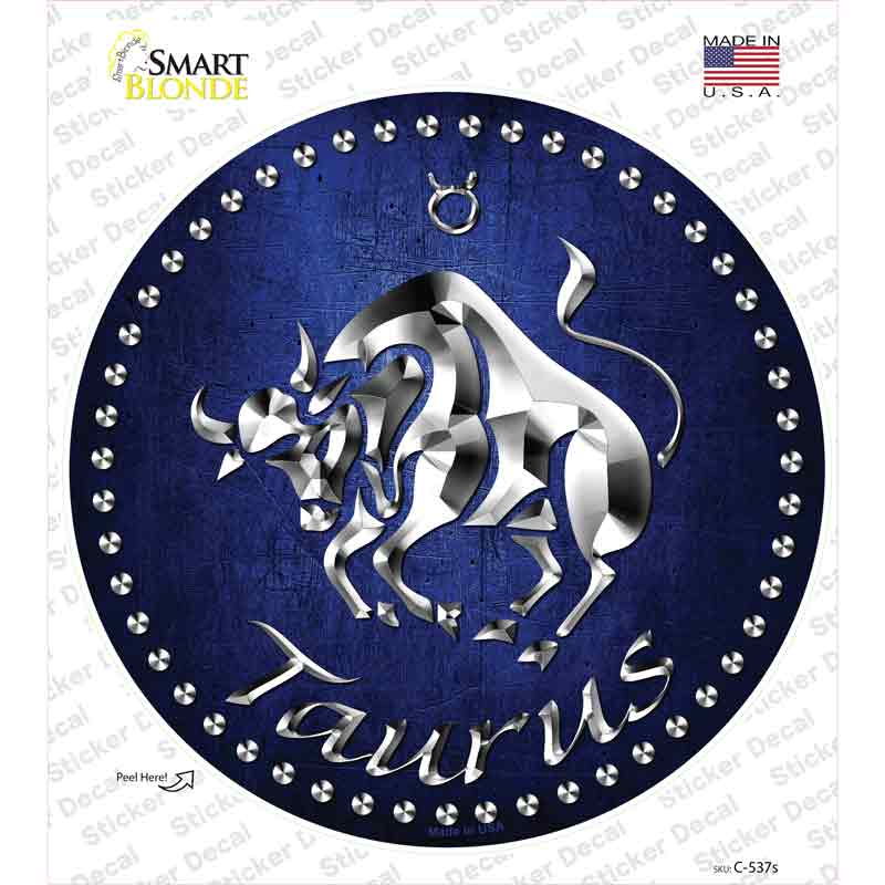 Taurus Novelty Circle Sticker Decal