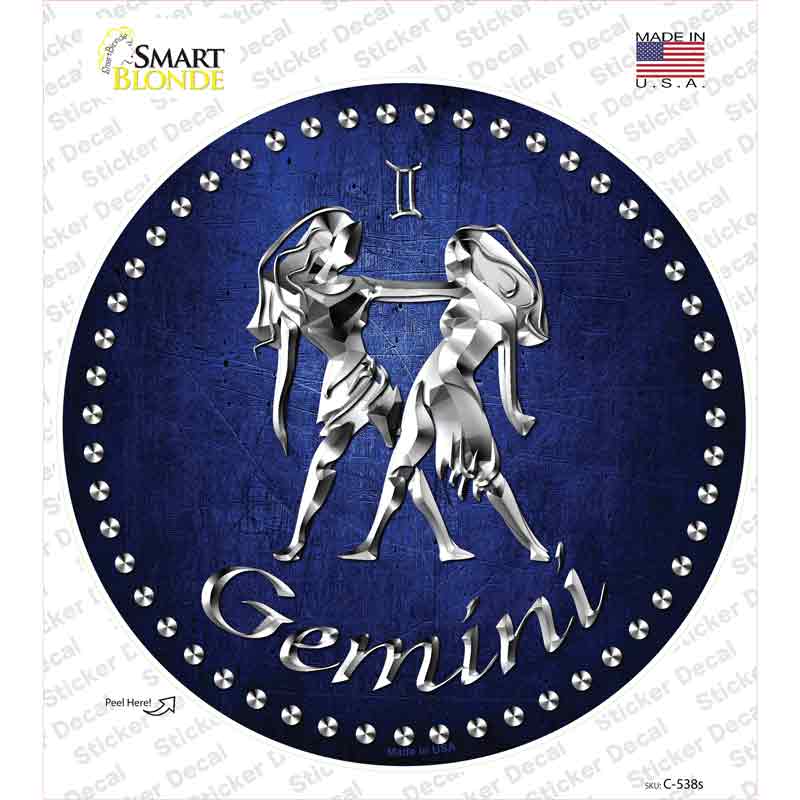 Gemini Novelty Circle Sticker Decal