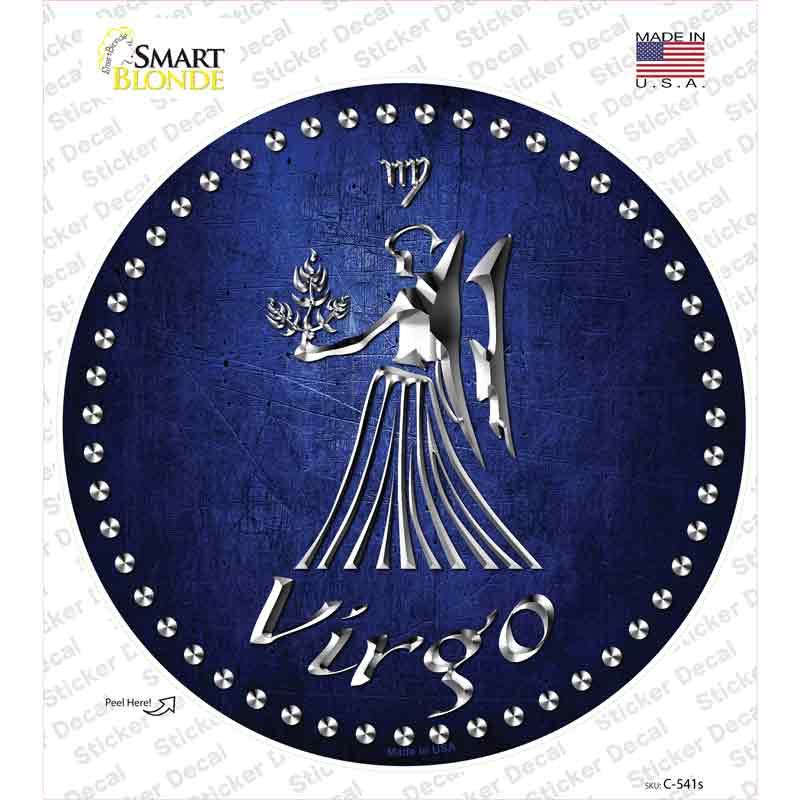 Virgo Novelty Circle Sticker Decal