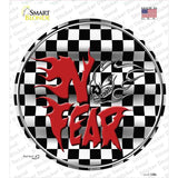 No Fear Novelty Circle Sticker Decal